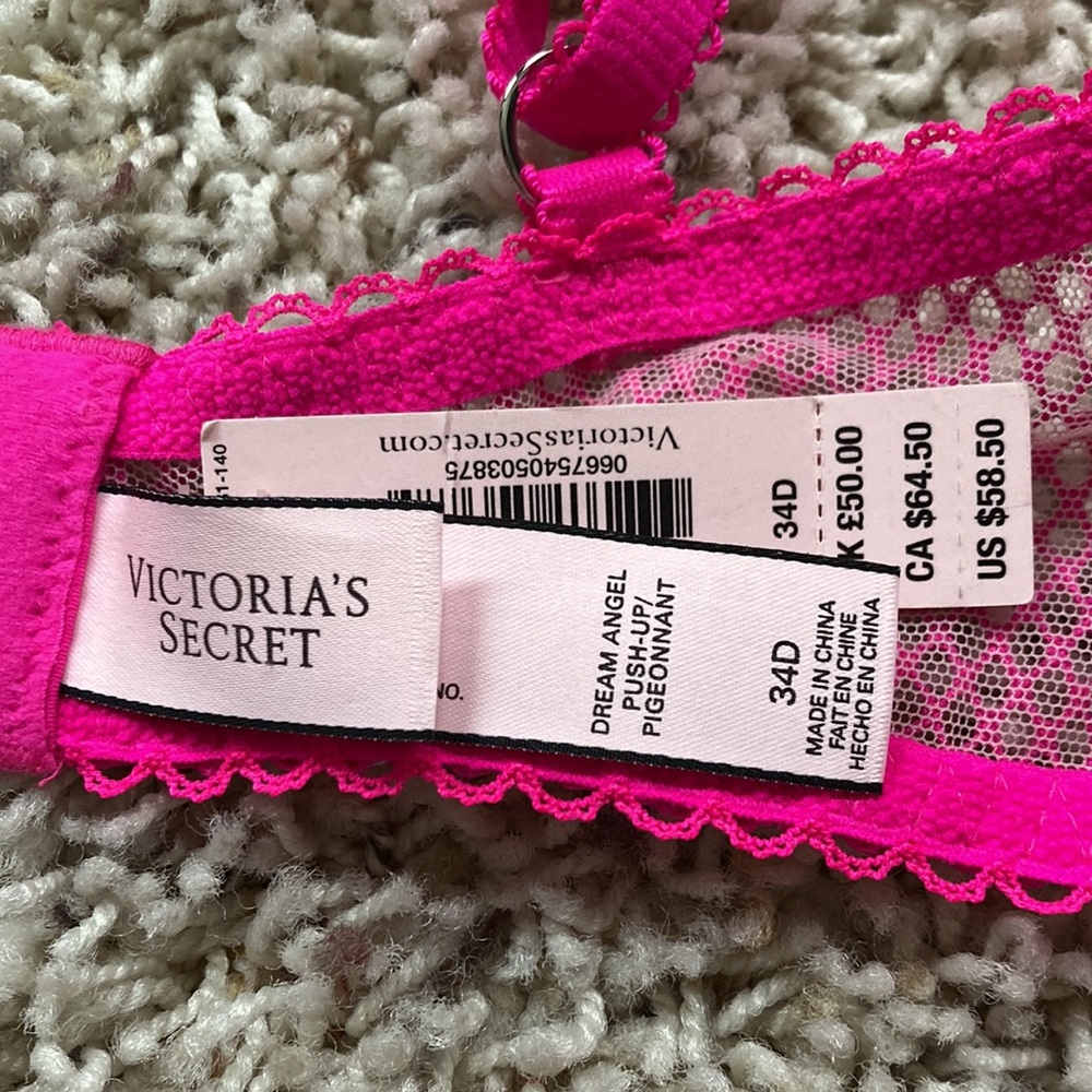 Victoria’s Secret Dream Angel Push-up Lace Bra - 34D - Picture 5 of 6